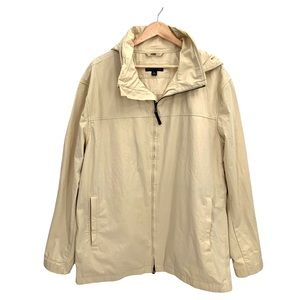 Banana Republic Men’s Jacket Y2K Front Zip Medium Weight w/ Zip Up Hood Large